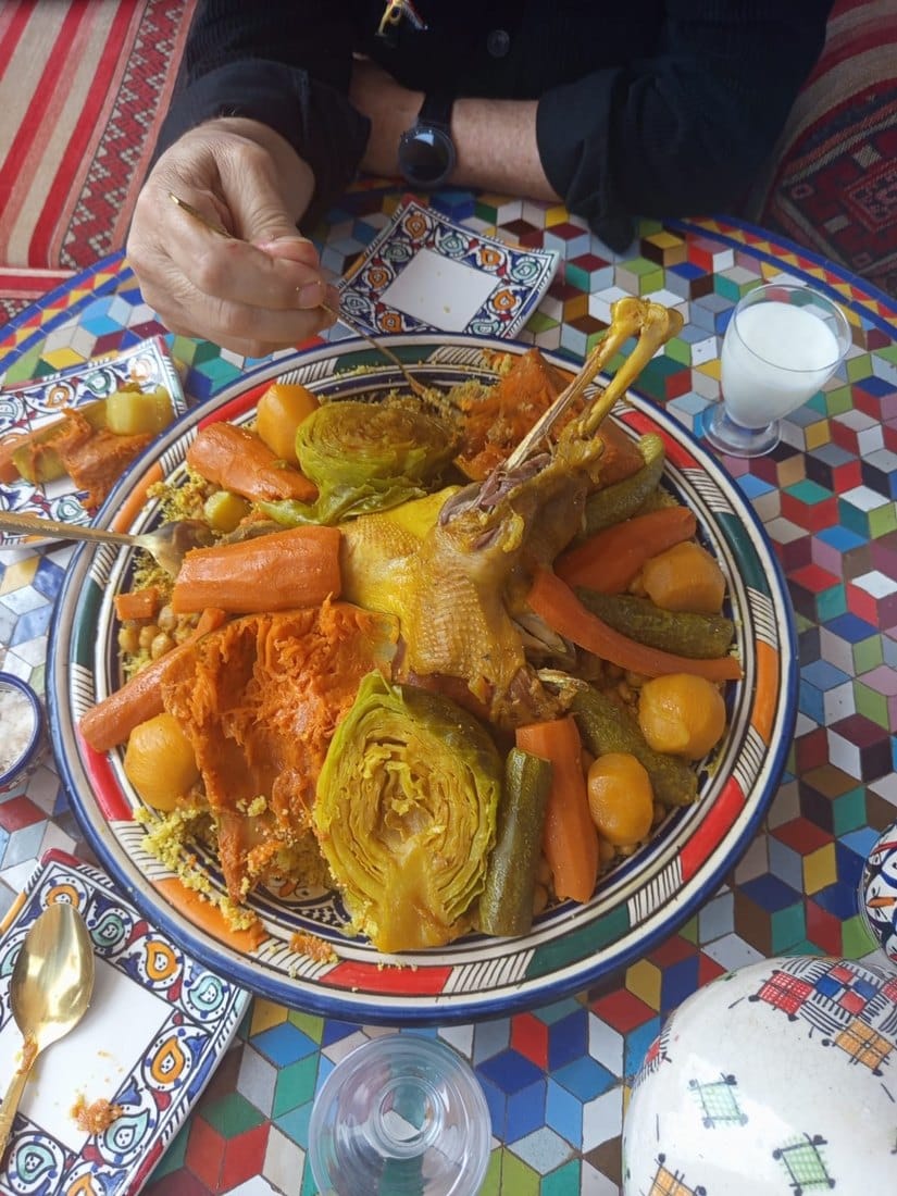 Couscous au poulet beldi et aux légumes