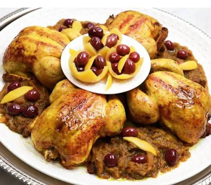 Poulet aux olives et citron confit
